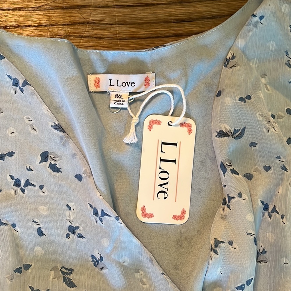 NWT L Love Blue dress size 1X - Picture 4 of 6